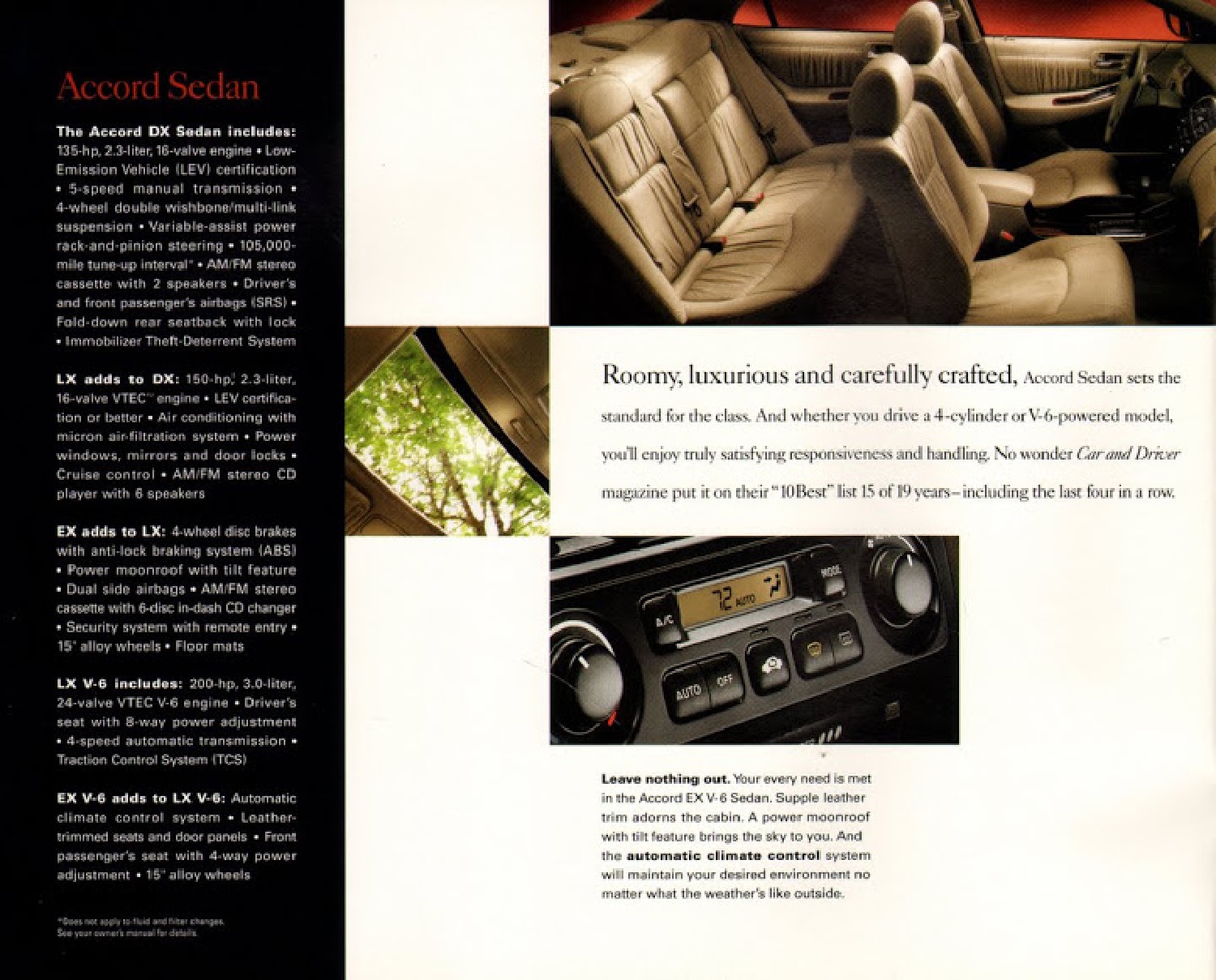 2002 Honda Brochure Page 1